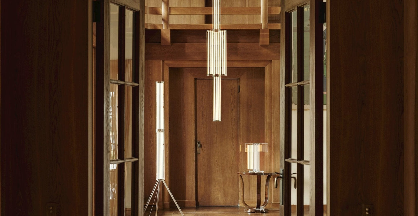 Hexagonal Glass Pendant Lamp
