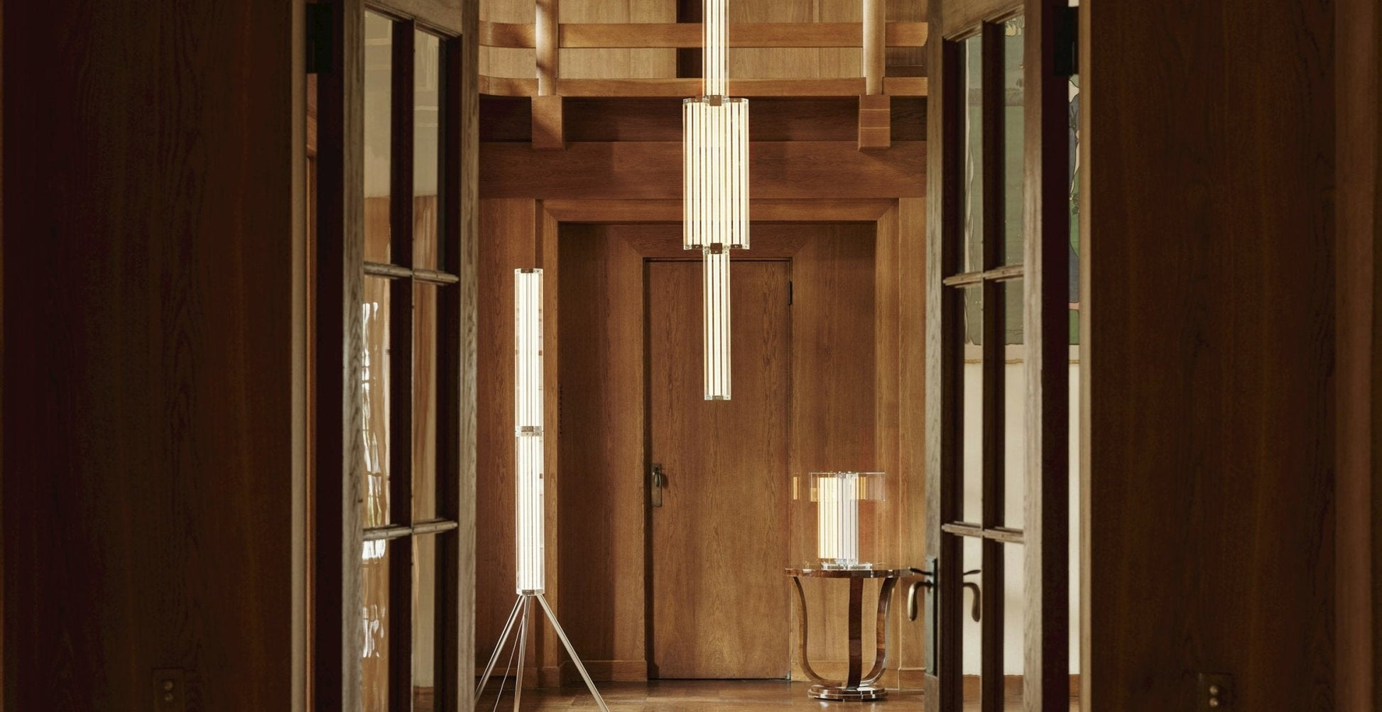 Hexagonal Glass Pendant Lamp