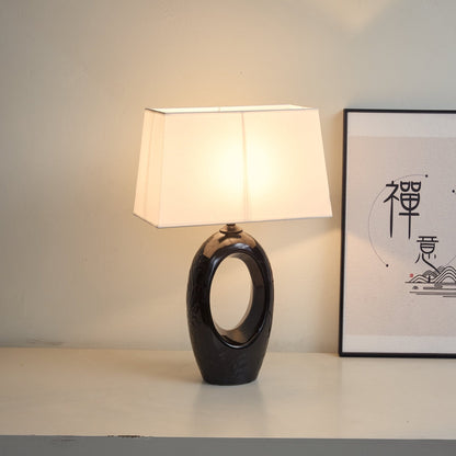 Hollow Oval Ceramic Table Lamp