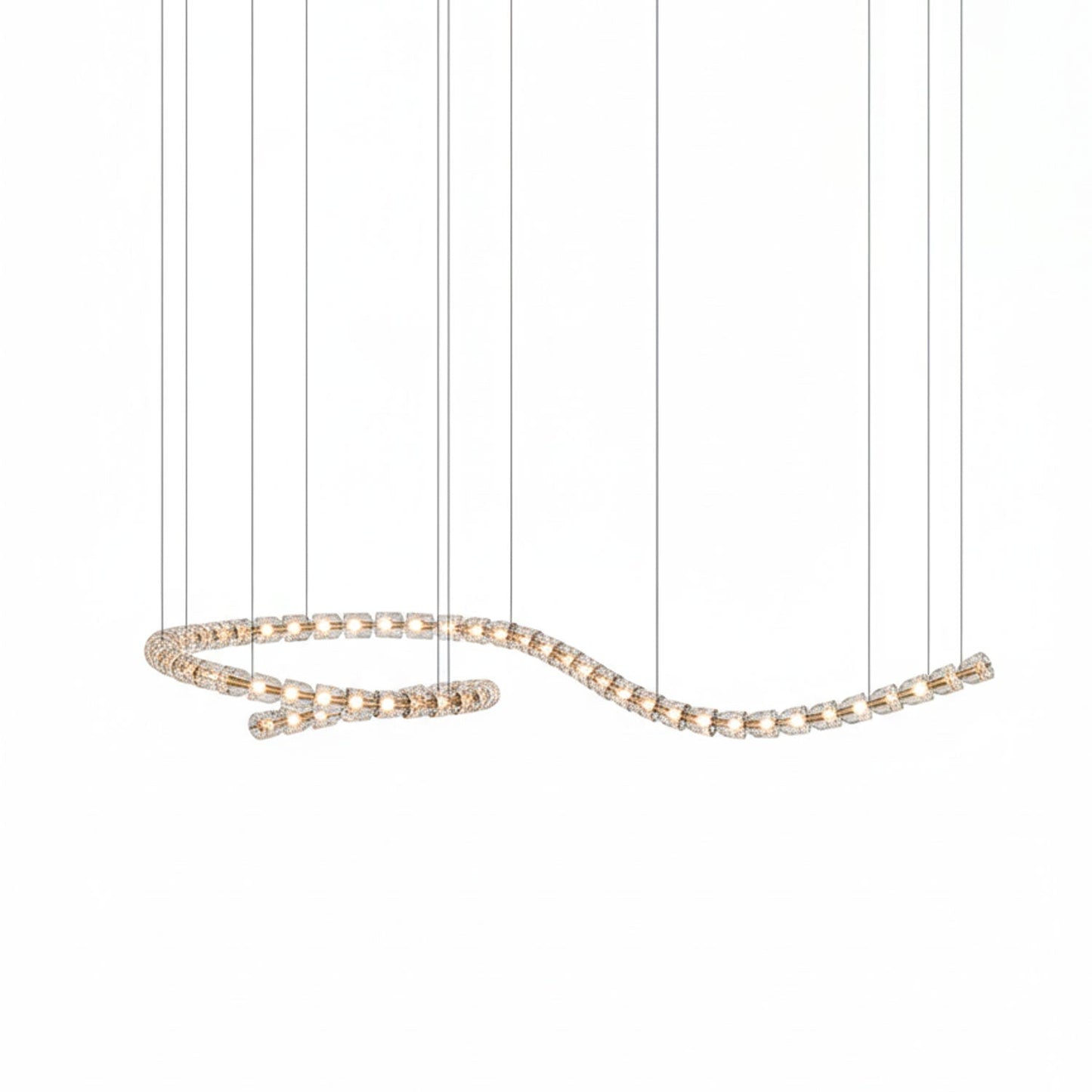 The Gabriel Wave LED Chandelier | Custom Size & Made-to-Order Lighting for Luxury Residences & Commercial Spaces