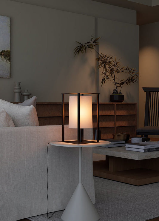 Industrial Cage Frame Table Lamp