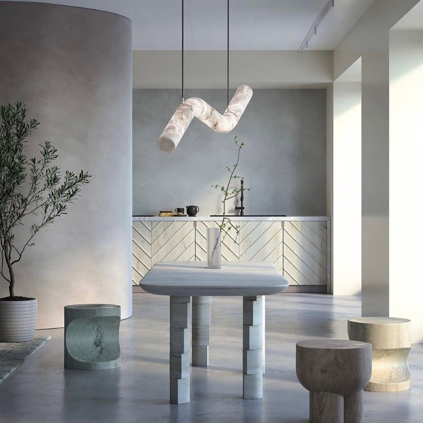 Infinity Alabaster Pendant Lamp