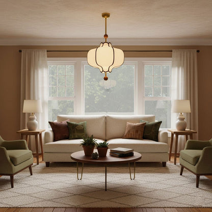Lantern Fabric Pendant Light