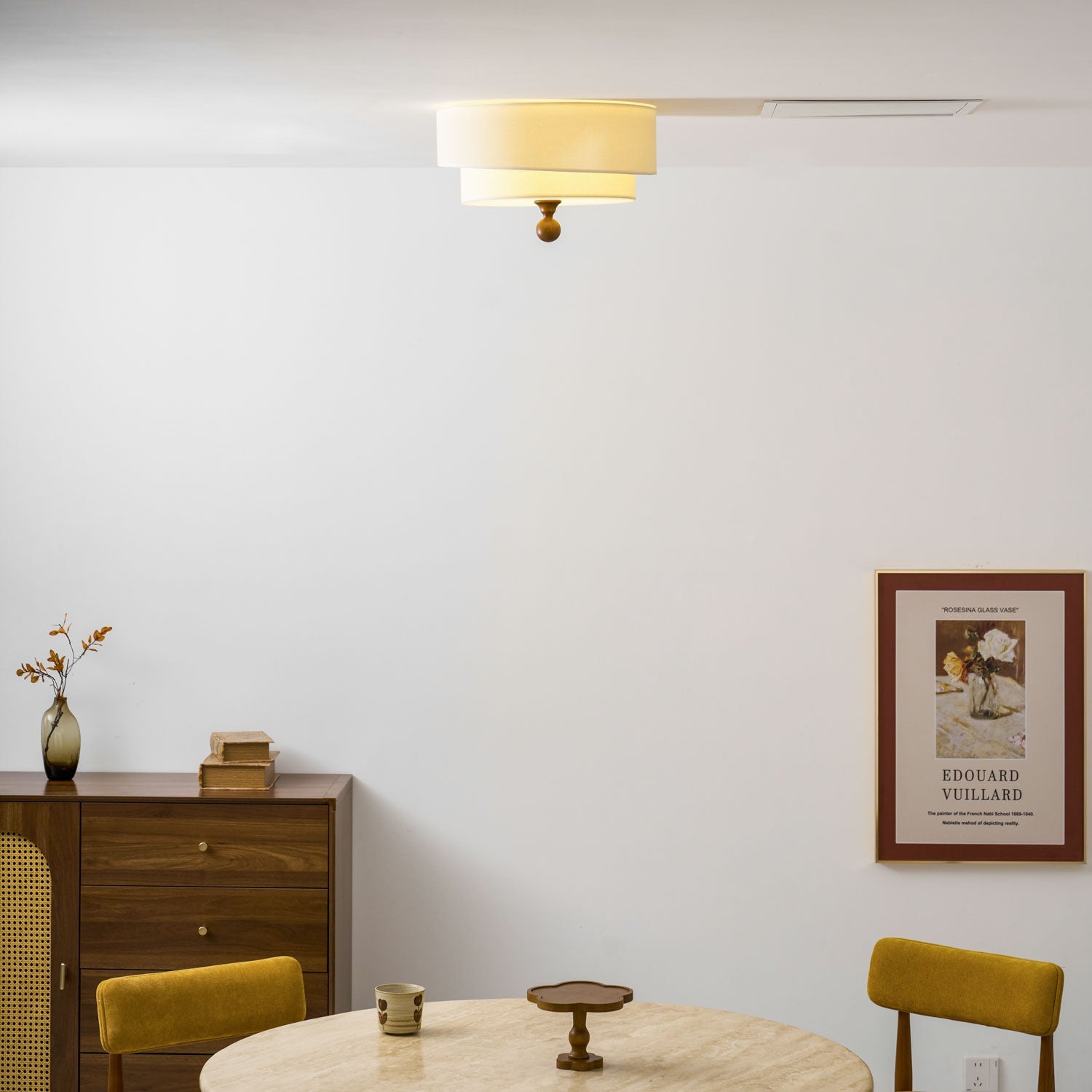 Layered Fabric Ceiling Light