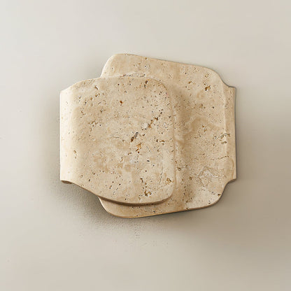 Layered Travertine Wall Light