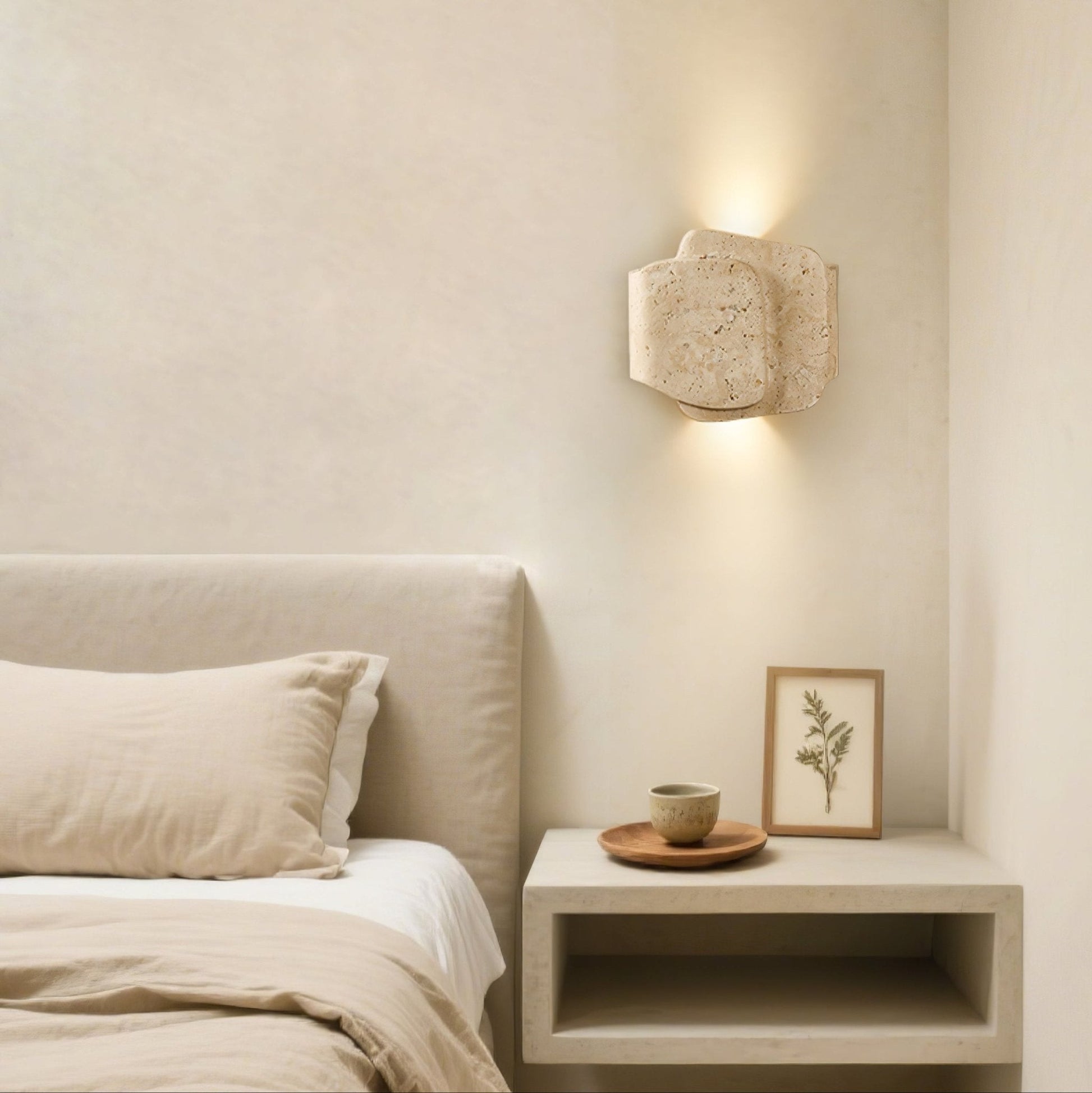 Layered Travertine Wall Light