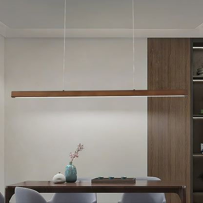 Linear Wooden Pendant Light
