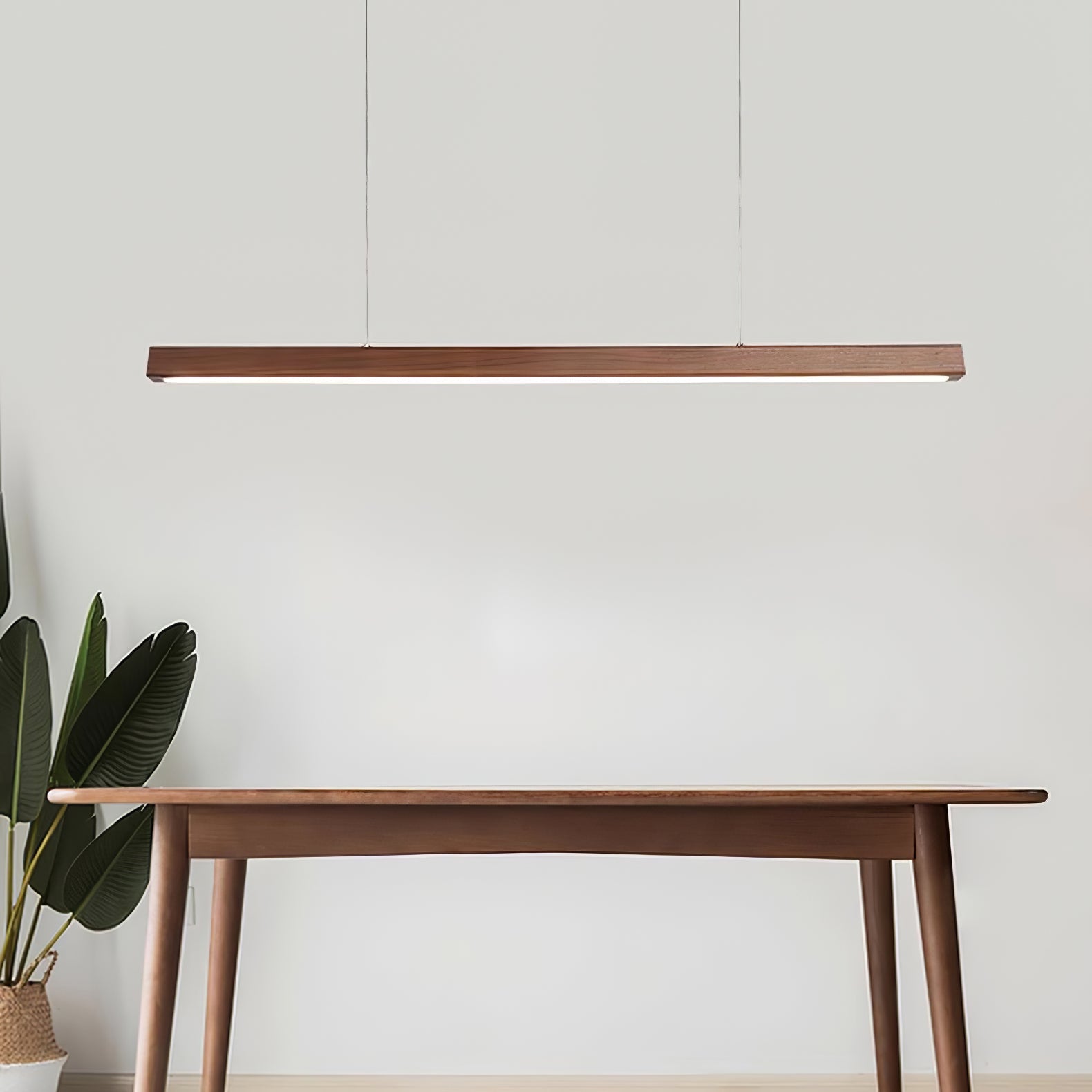 Linear Wooden Pendant Light