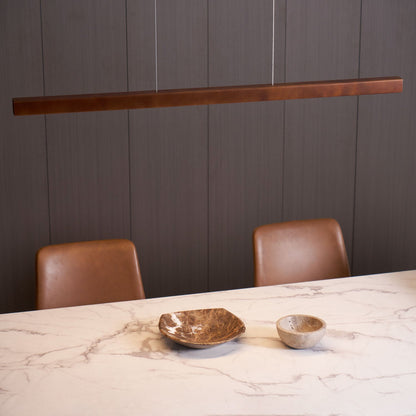 Linear Wooden Pendant Light