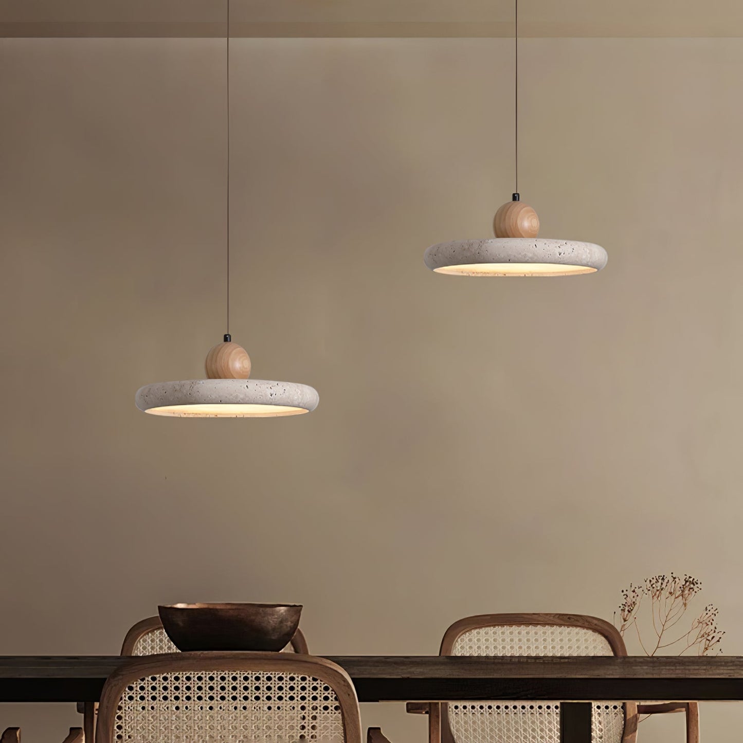 Lola Travertine Swag Pendant Light