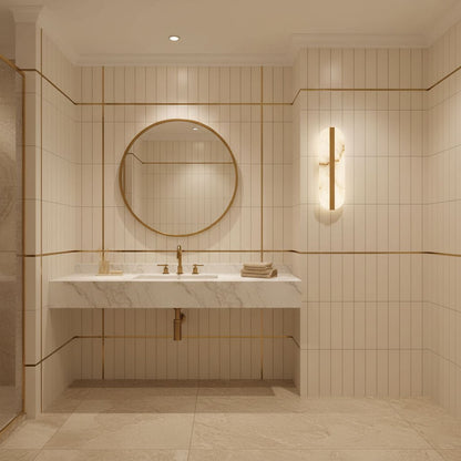 Long Ellipse Alabaster Wall Sconce