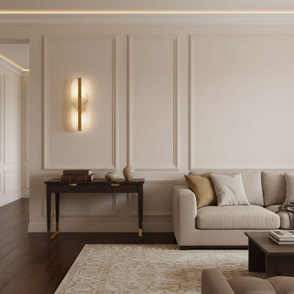 Long Ellipse Alabaster Wall Sconce