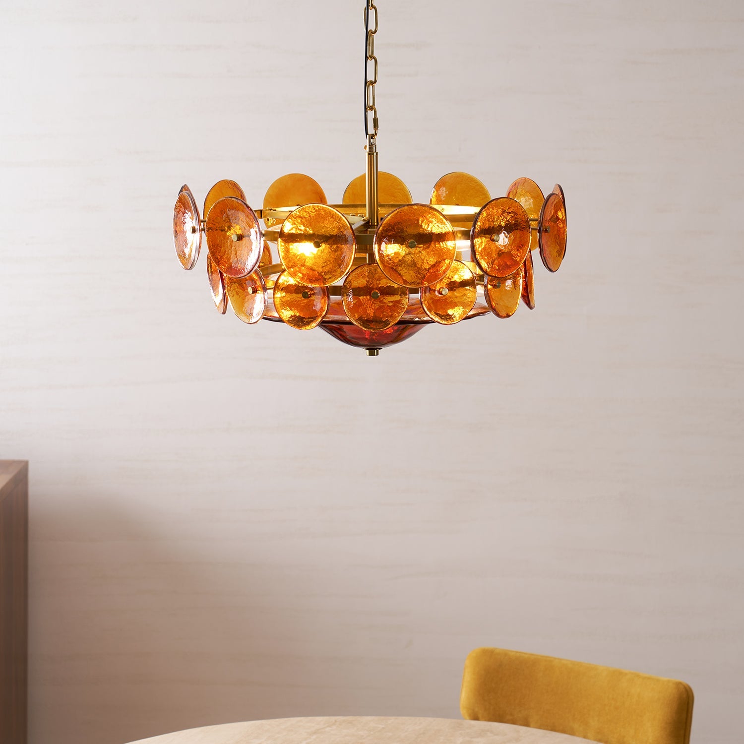 Solaris Disc Murano Chandelier