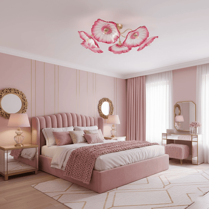 Lotus Leaf Glass Ceiling Lamp