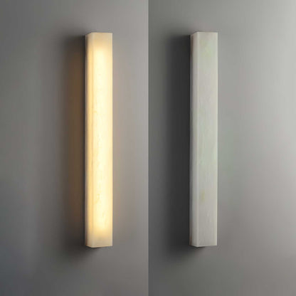 Lucent Pillar Alabaster Wall Light