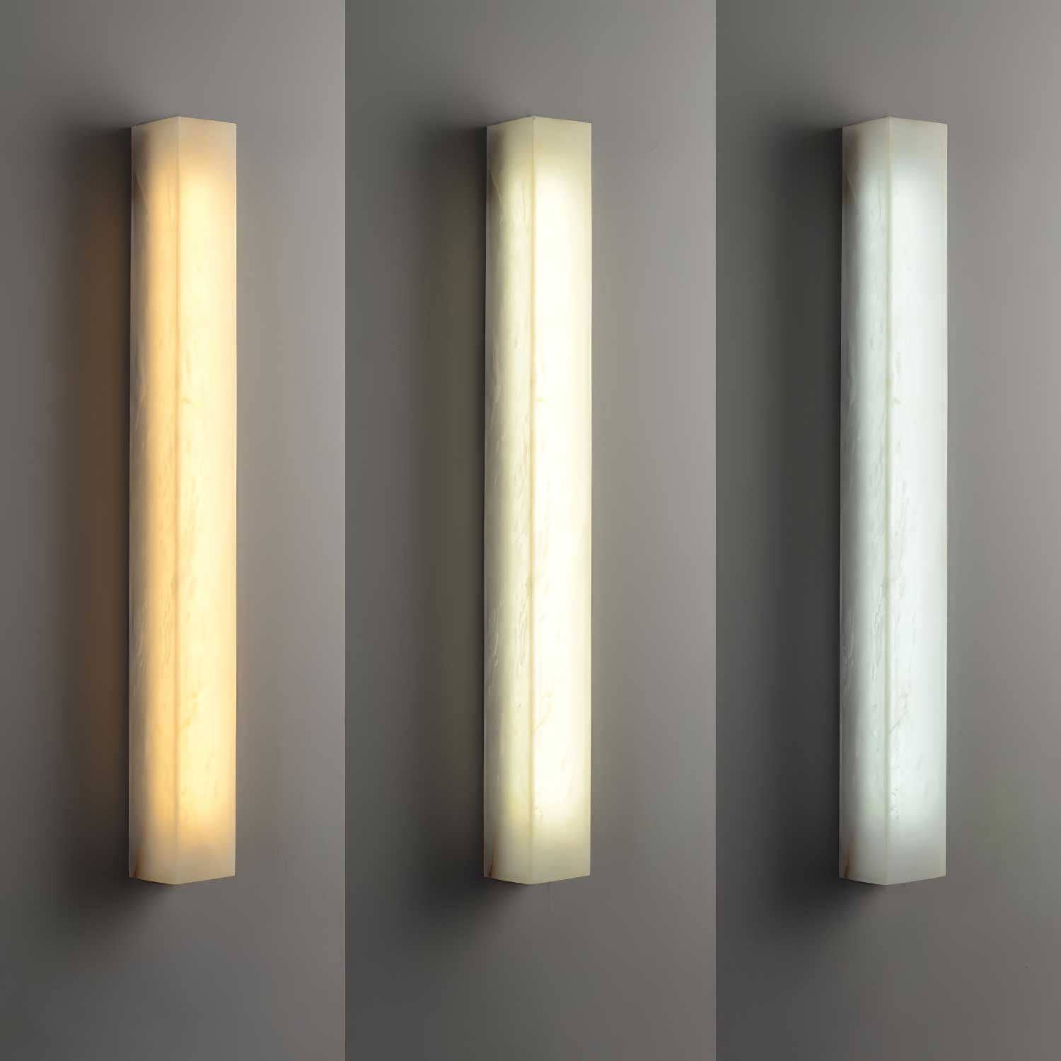 Lucent Pillar Alabaster Wall Light