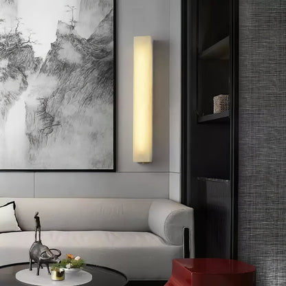 Lucent Pillar Alabaster Wall Light