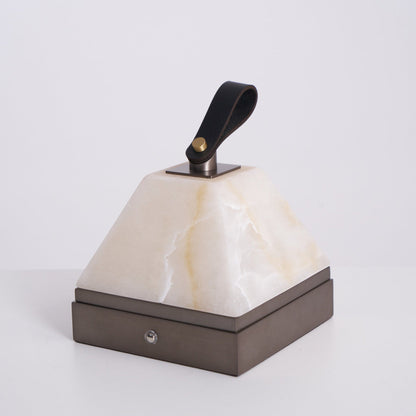 Luma Cube Alabaster Portable Lamp
