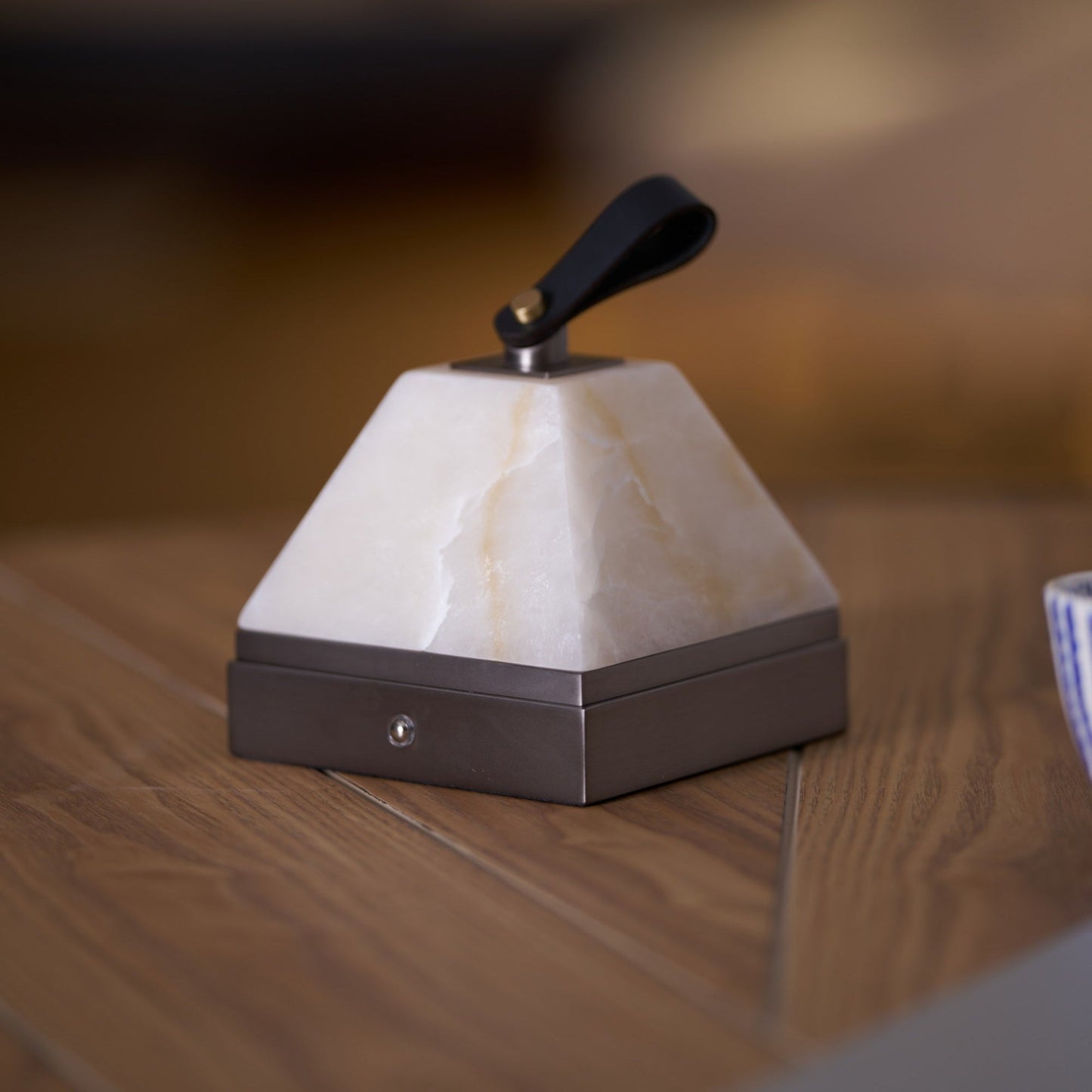 Luma Cube Alabaster Portable Lamp