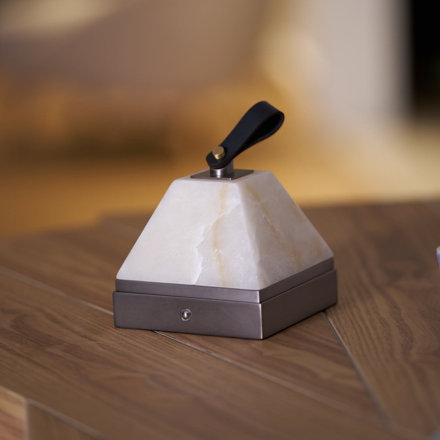 Luma Cube Alabaster Portable Lamp