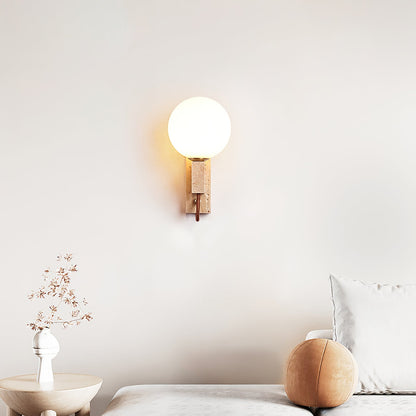 Lunar Travertine Sconce