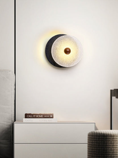 Lunara Textured Disc Wall Light