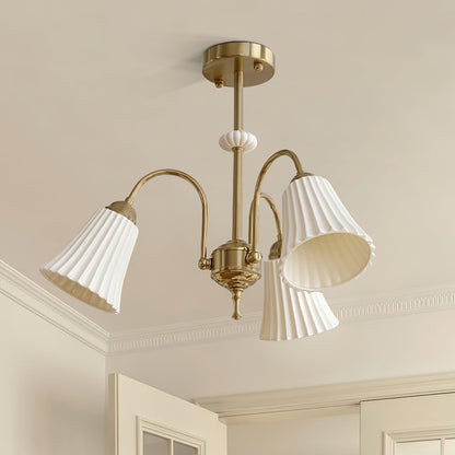 Medieval Ceramic Trumpet Chandelier
