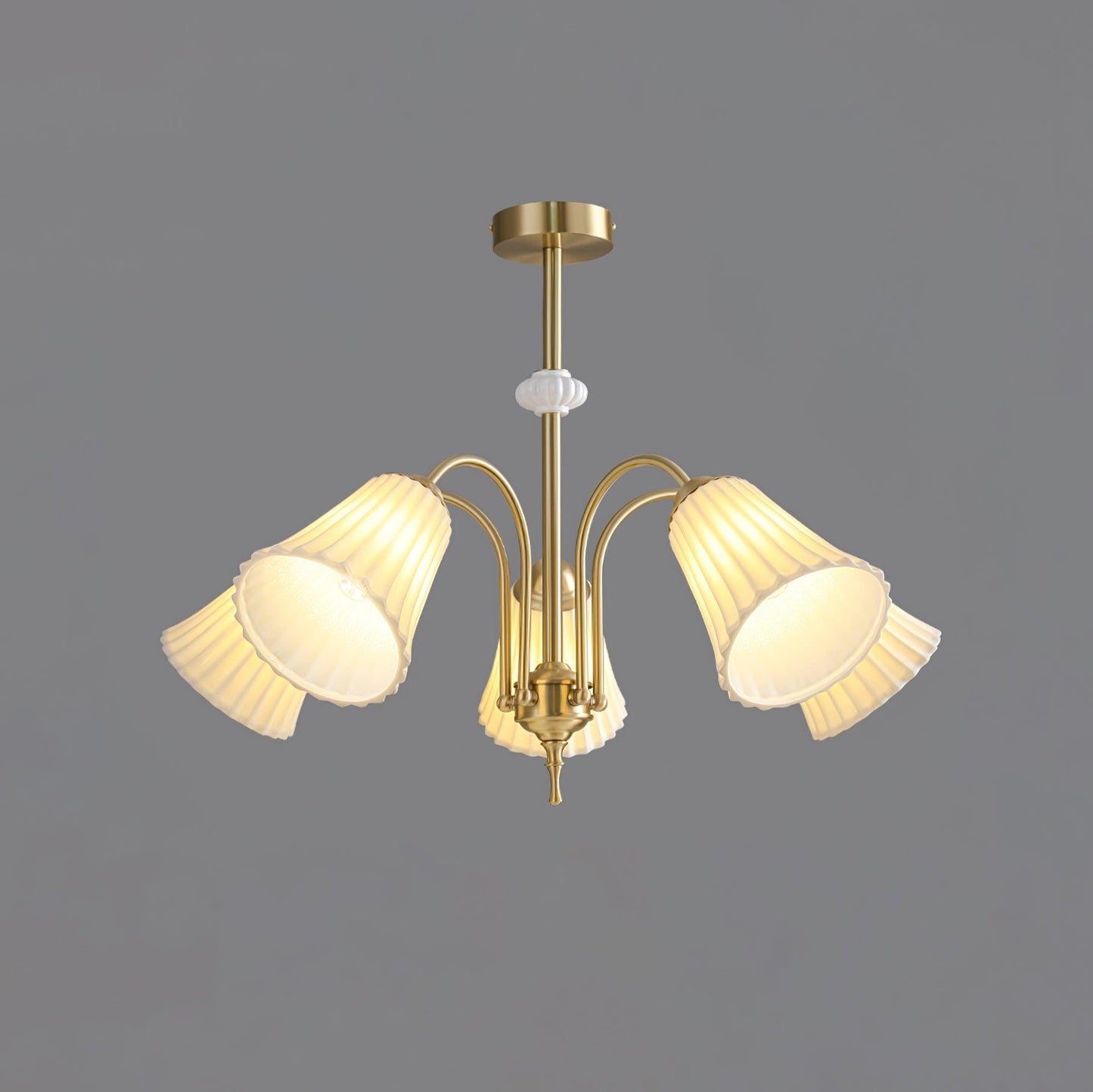 Medieval Ceramic Trumpet Chandelier