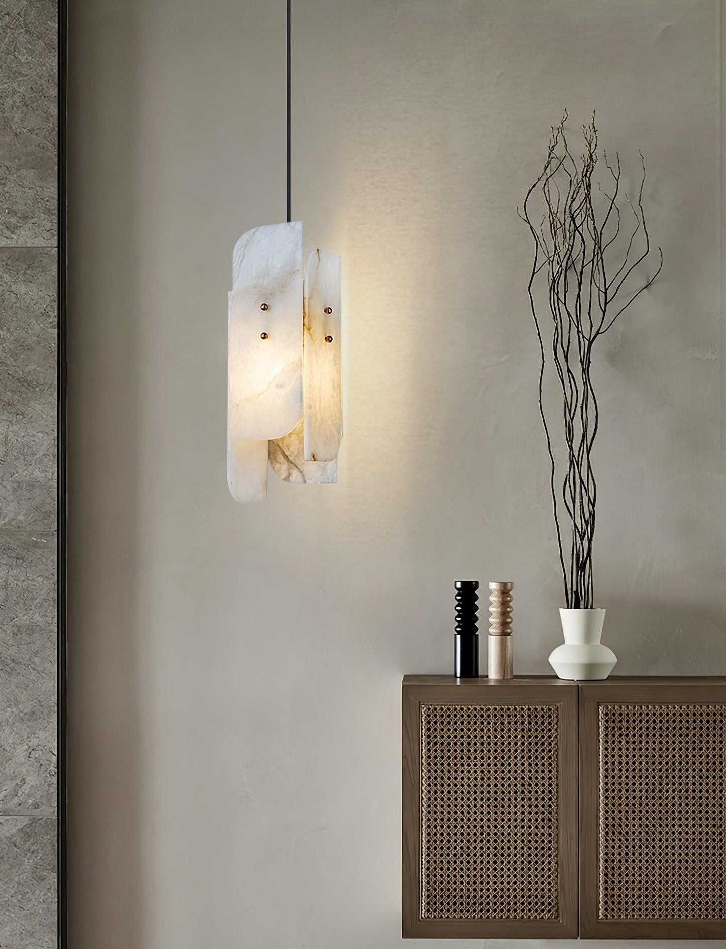 Megalith Mini Alabaster Pendant Light