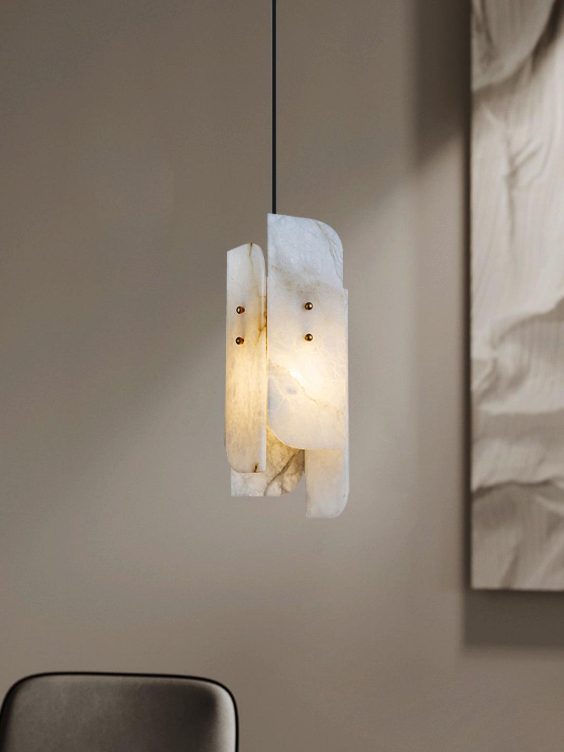 Megalith Mini Alabaster Pendant Light