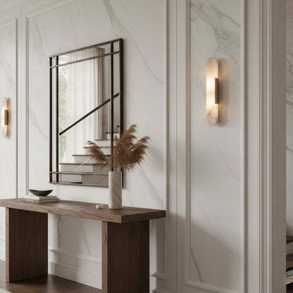 Melange Elongated Alabaster Wall Lamp
