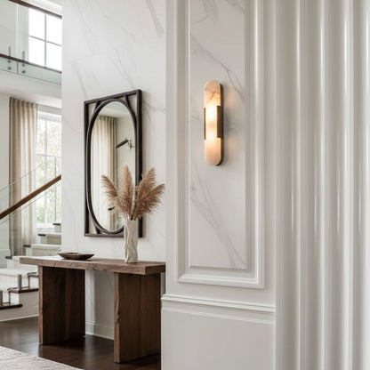 Melange Elongated Alabaster Wall Lamp