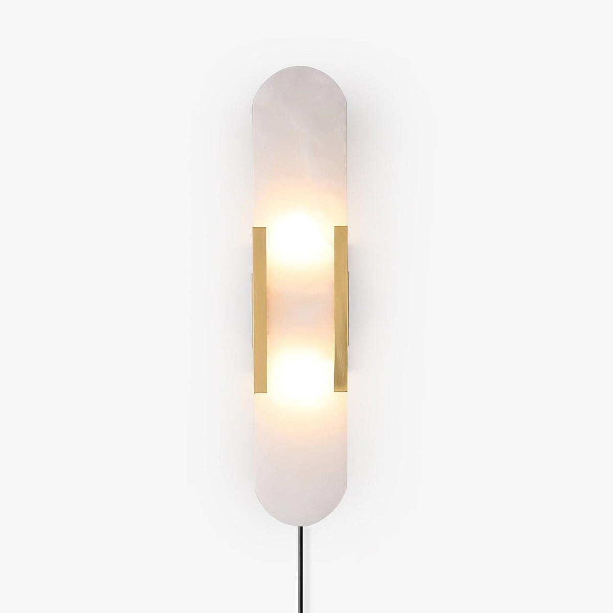 Melange Elongated Alabaster Plug-in Sconce