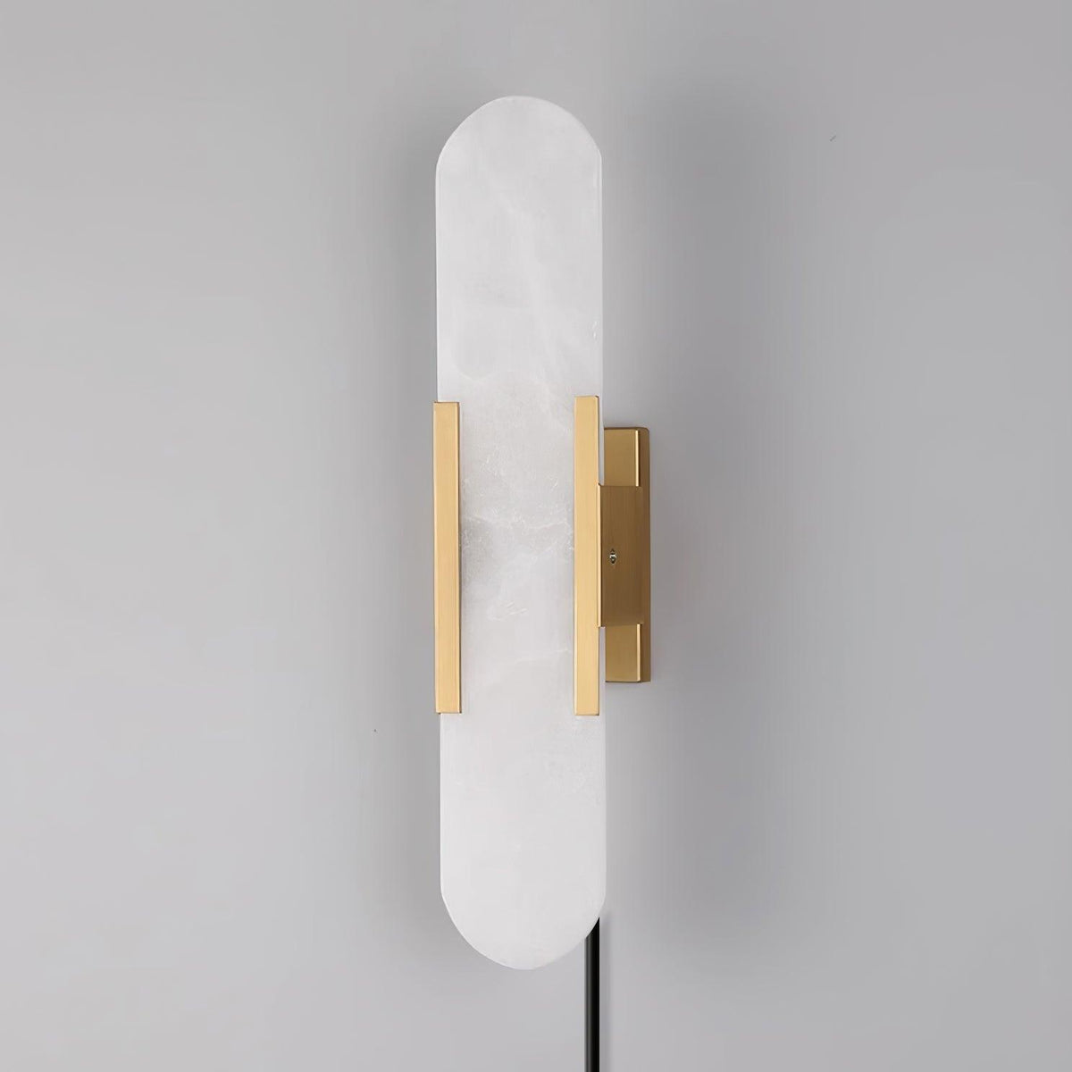 Melange Elongated Alabaster Plug-in Sconce