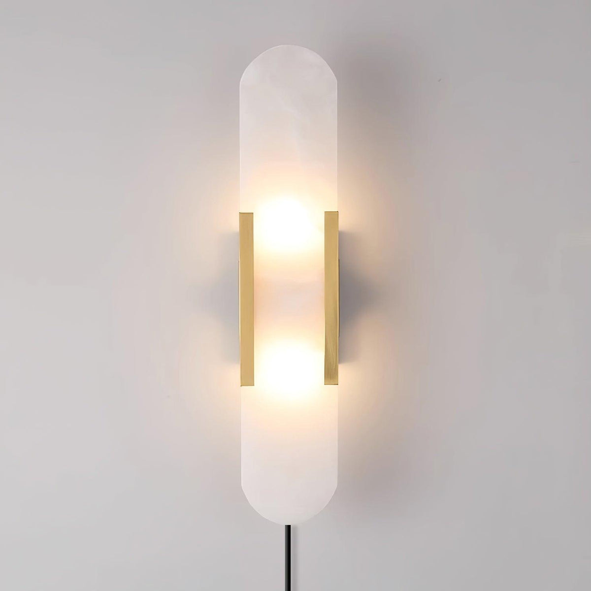 Melange Elongated Alabaster Plug-in Sconce