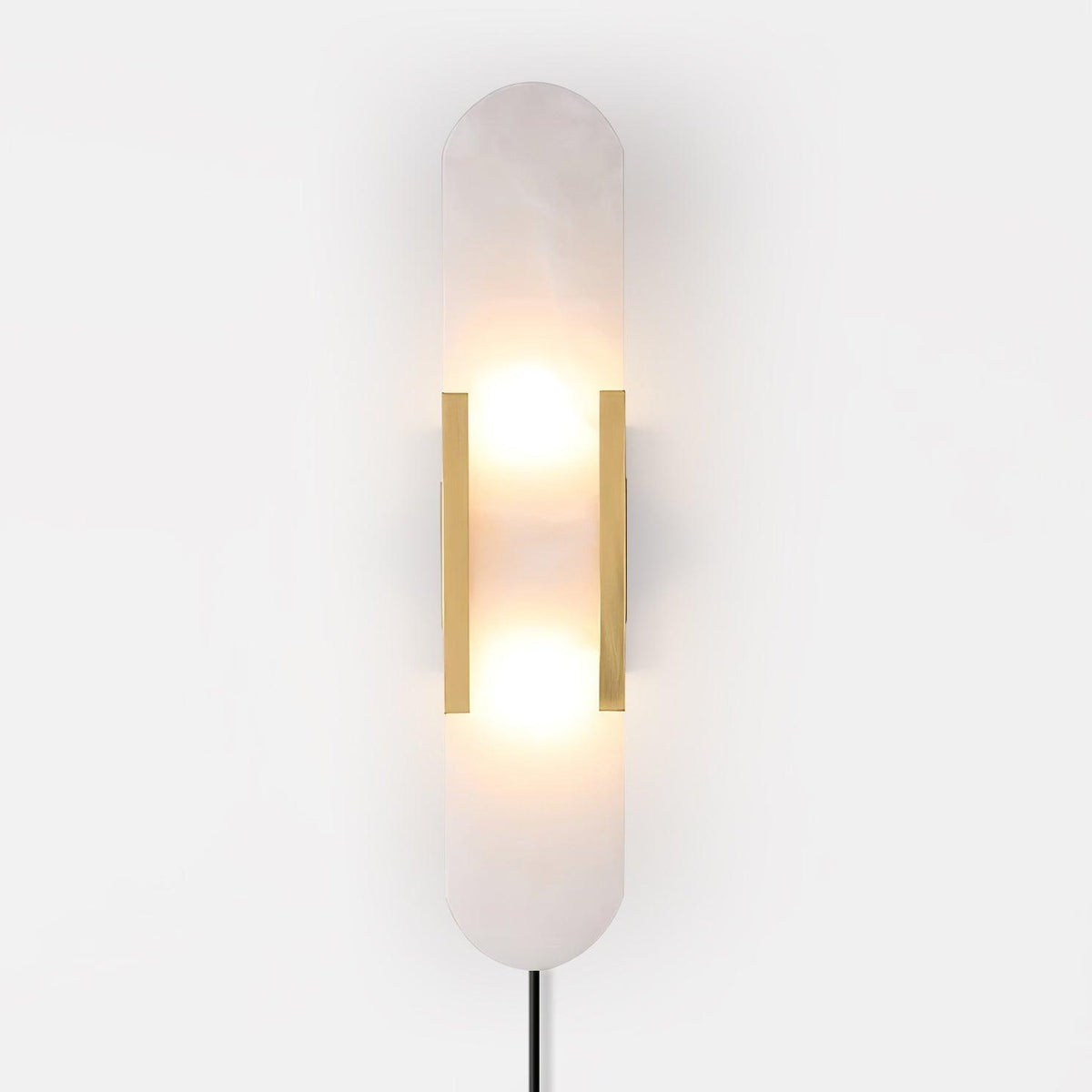 Melange Elongated Alabaster Plug-in Sconce