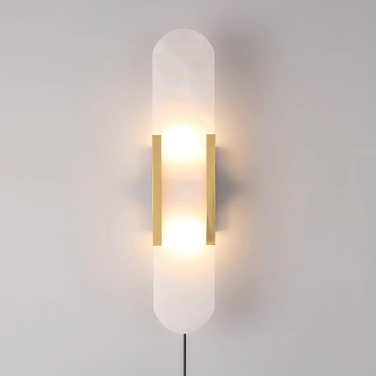 Melange Elongated Alabaster Plug-in Sconce