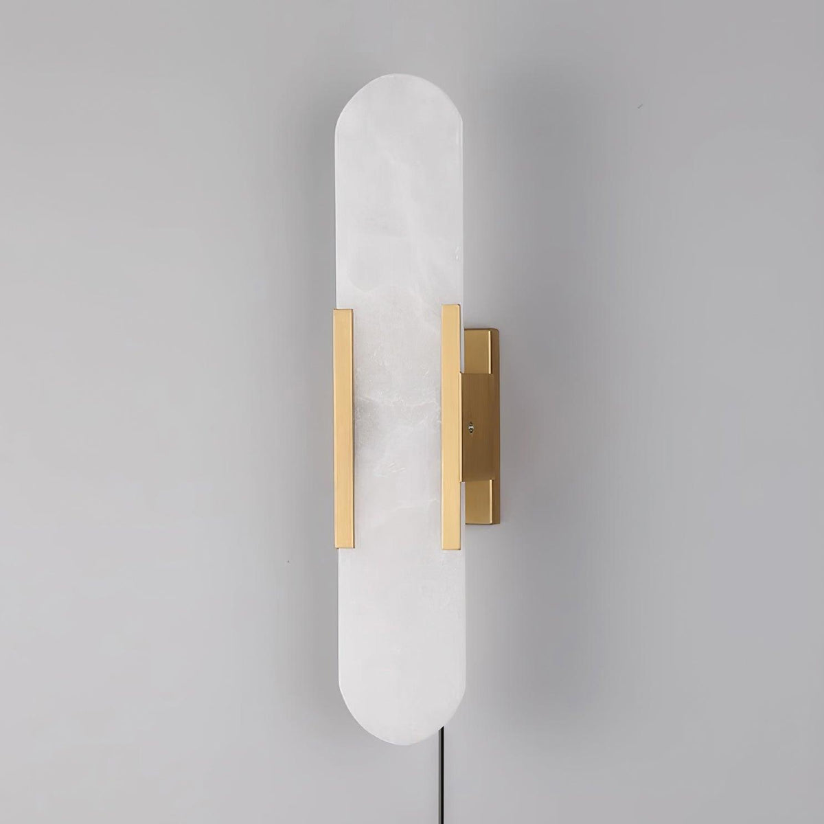 Melange Elongated Alabaster Plug-in Sconce