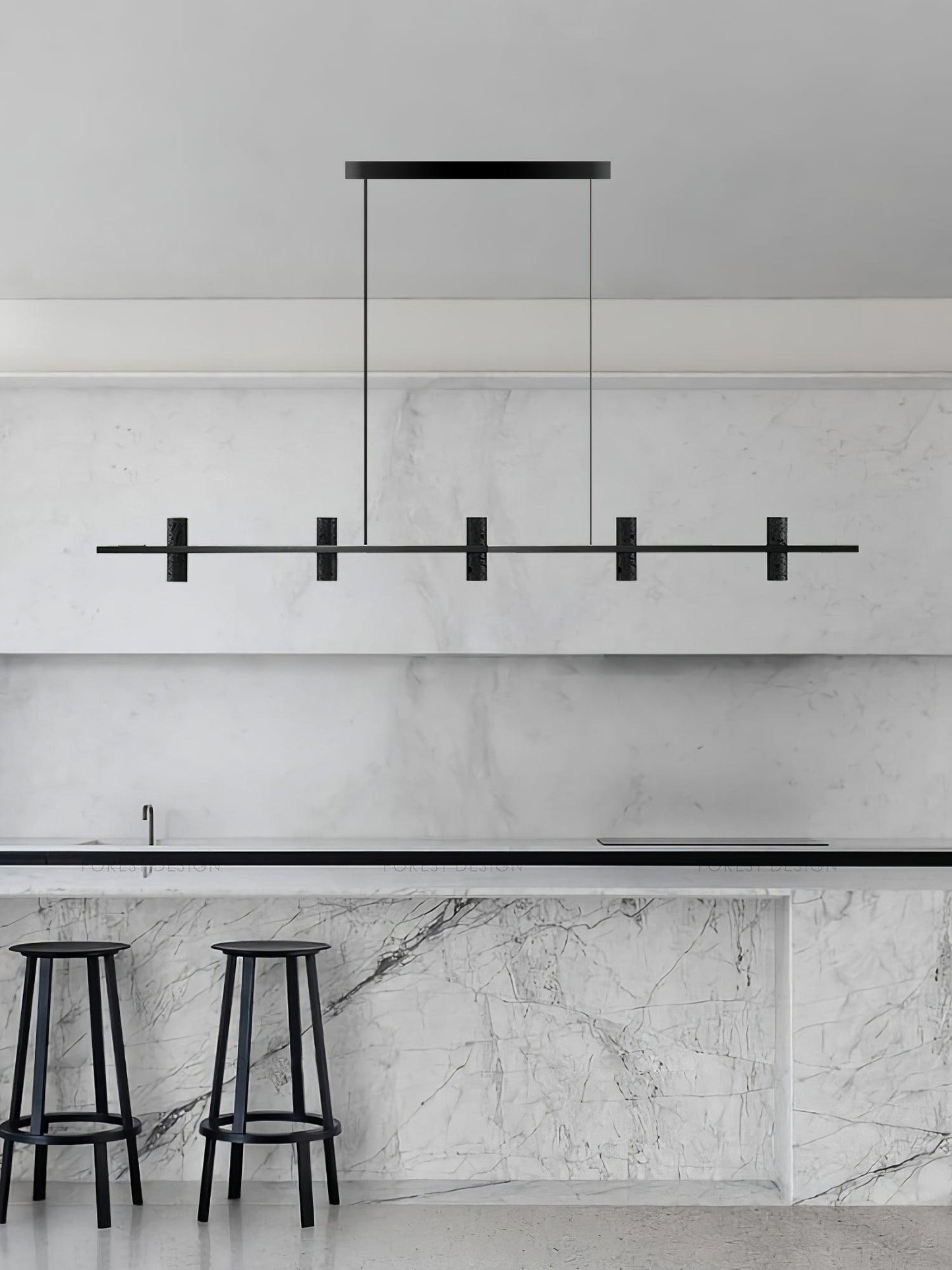 Travertine Parallel Chandelier