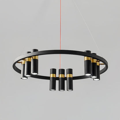 Black Mutil Pipe Chandelier