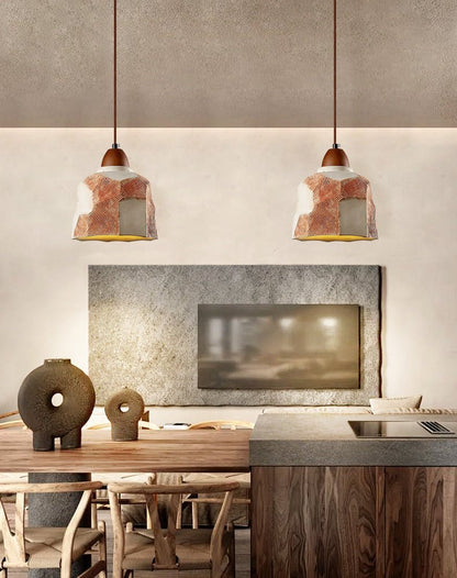 Microcement Textured Pendant Light