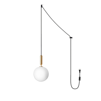 Scandiluxe Brass Pendant Swag Light