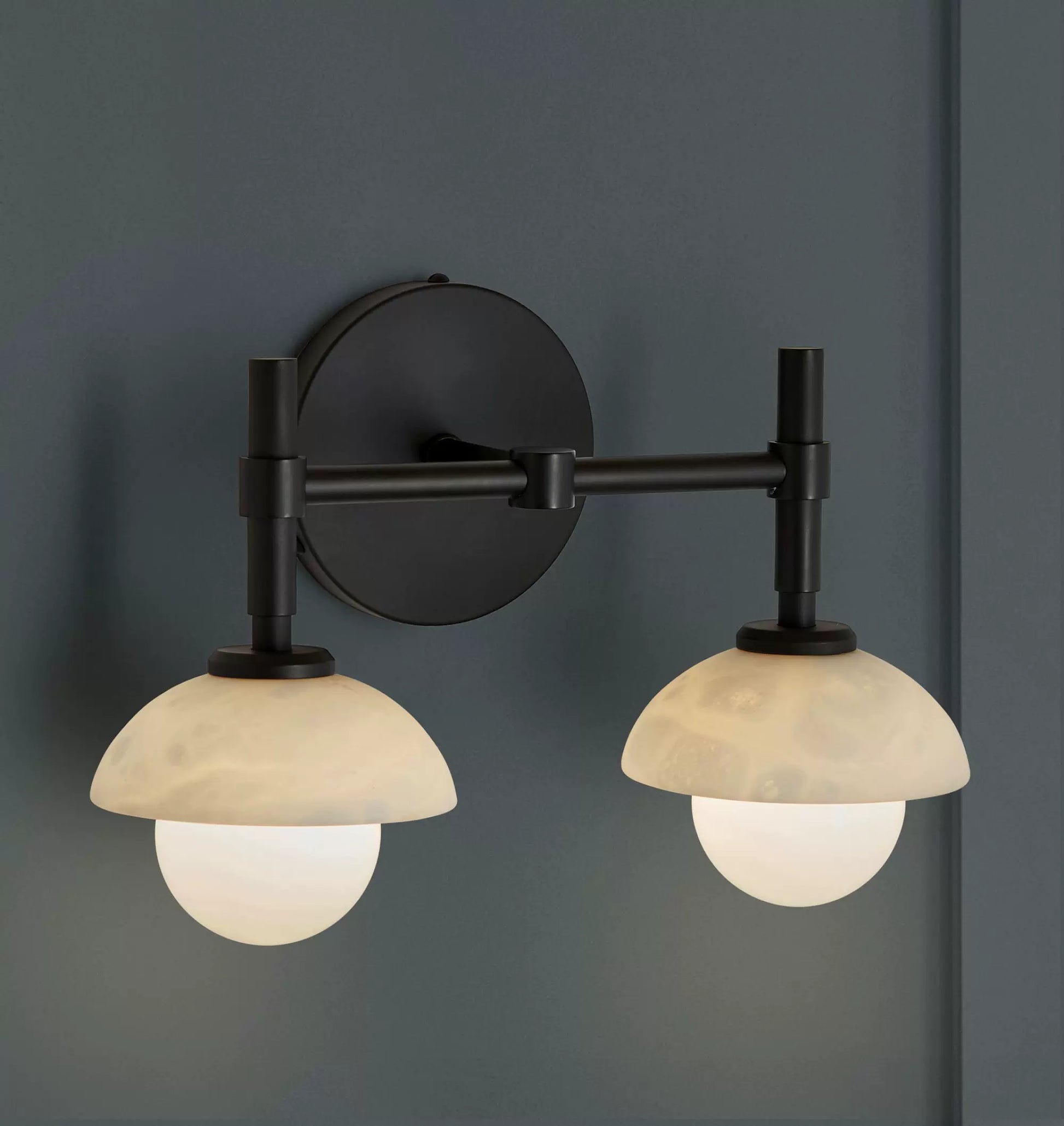 Milo Alabaster Double Wall Light