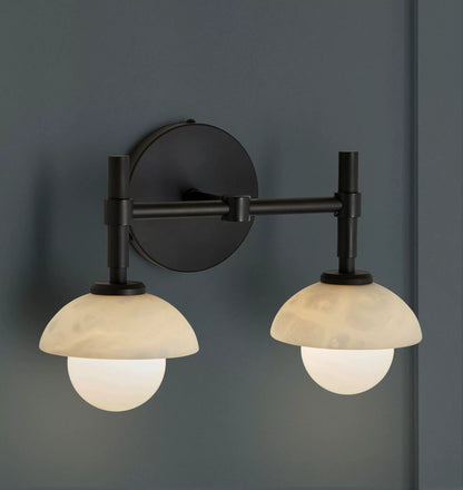 Milo Alabaster Double Wall Light