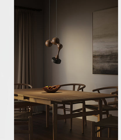 Molecule Wooden Pendant Light