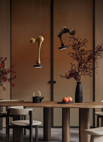 Molecule Wooden Pendant Light