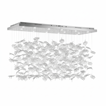 Multicolor Crystal Maple Leaf Chandelier