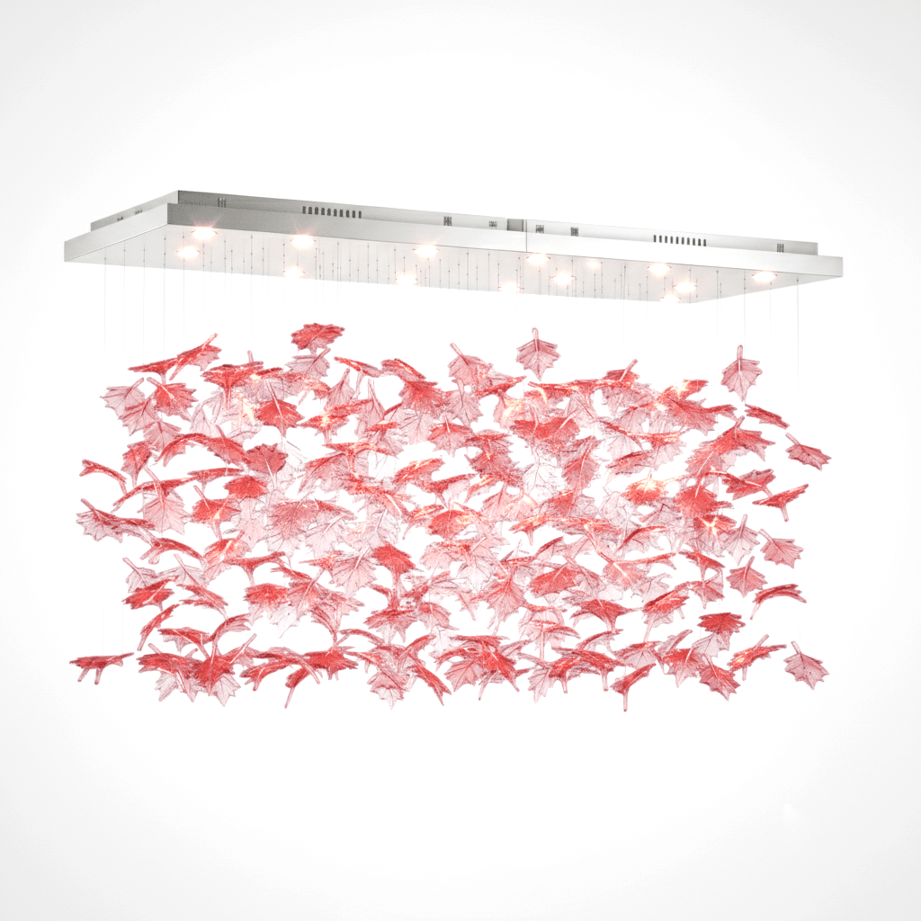Multicolor Crystal Maple Leaf Chandelier
