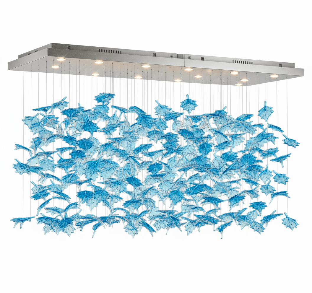 Multicolor Crystal Maple Leaf Chandelier