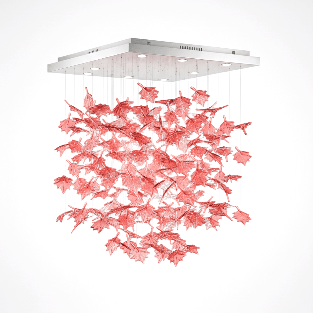 Multicolor Crystal Maple Leaf Chandelier